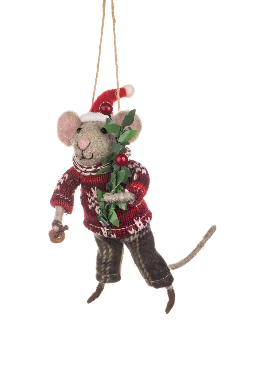 Cute Hanging Mouse with Bell Decoration