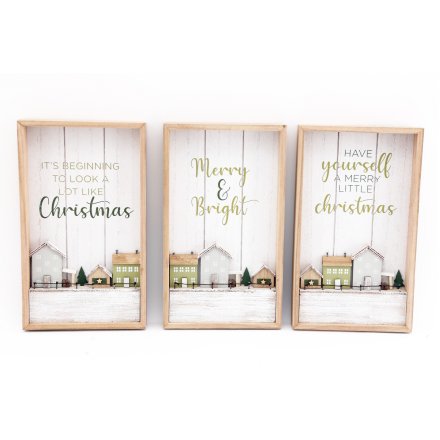 Christmas Wooden Wall Plaques