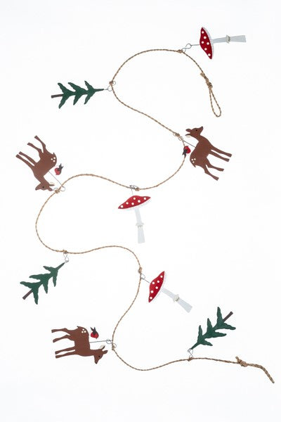 Christmas Garland - Deer & Toadstools