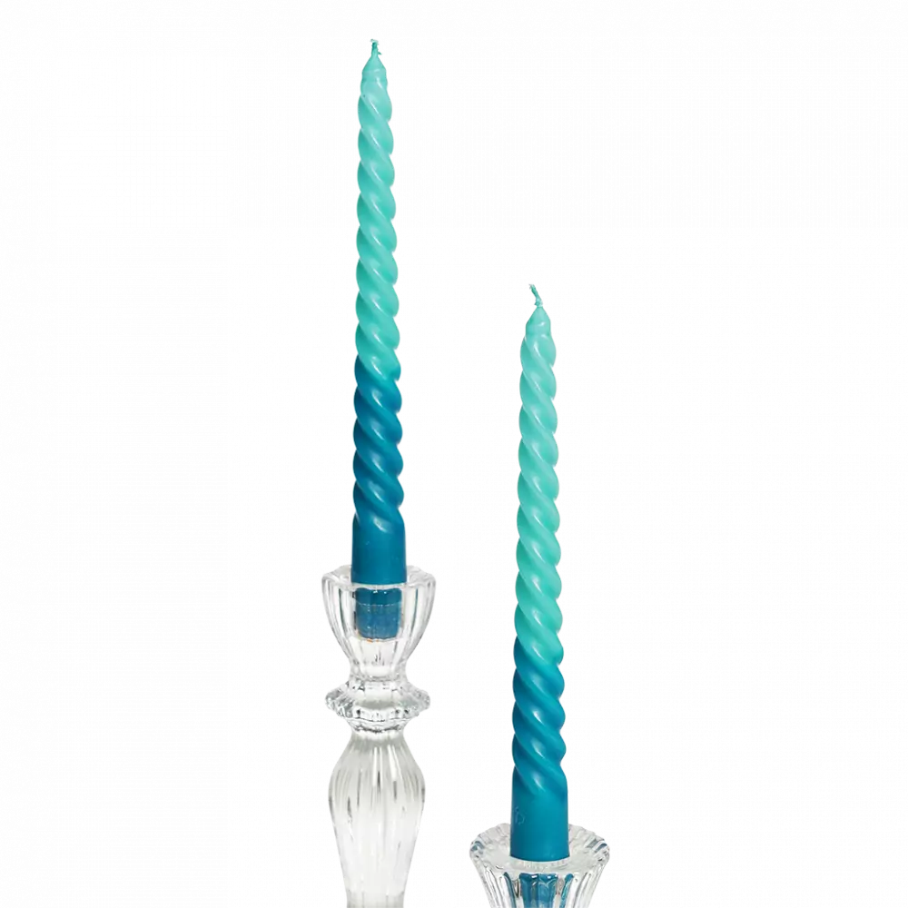 Dip Dye Spiral Candles