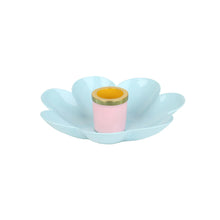 Load image into Gallery viewer, Coloured Enamel Flower Shaped Candle Holders
