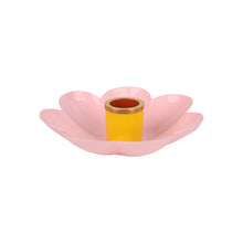 Load image into Gallery viewer, Coloured Enamel Flower Shaped Candle Holders
