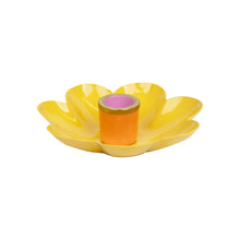 Load image into Gallery viewer, Coloured Enamel Flower Shaped Candle Holders
