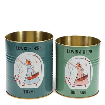 Set of 2 Storage Tins - Lewis & Herb
