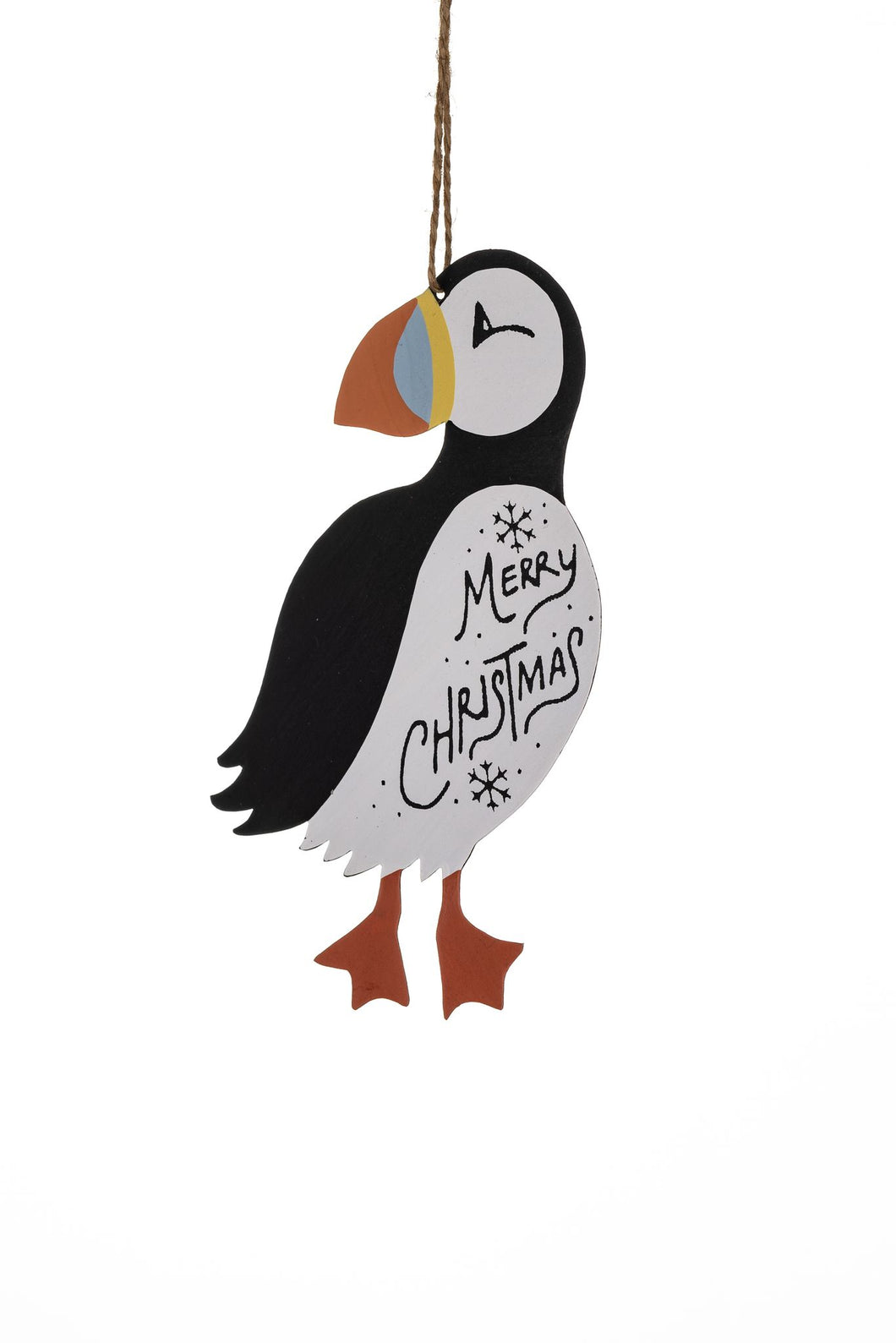 Merry Christmas Puffin Decoration