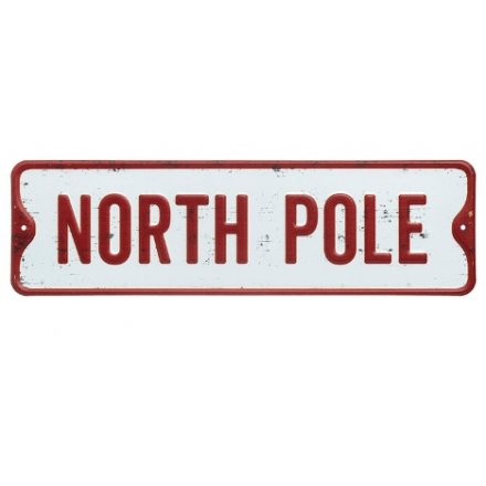 Metal North Pole Sign