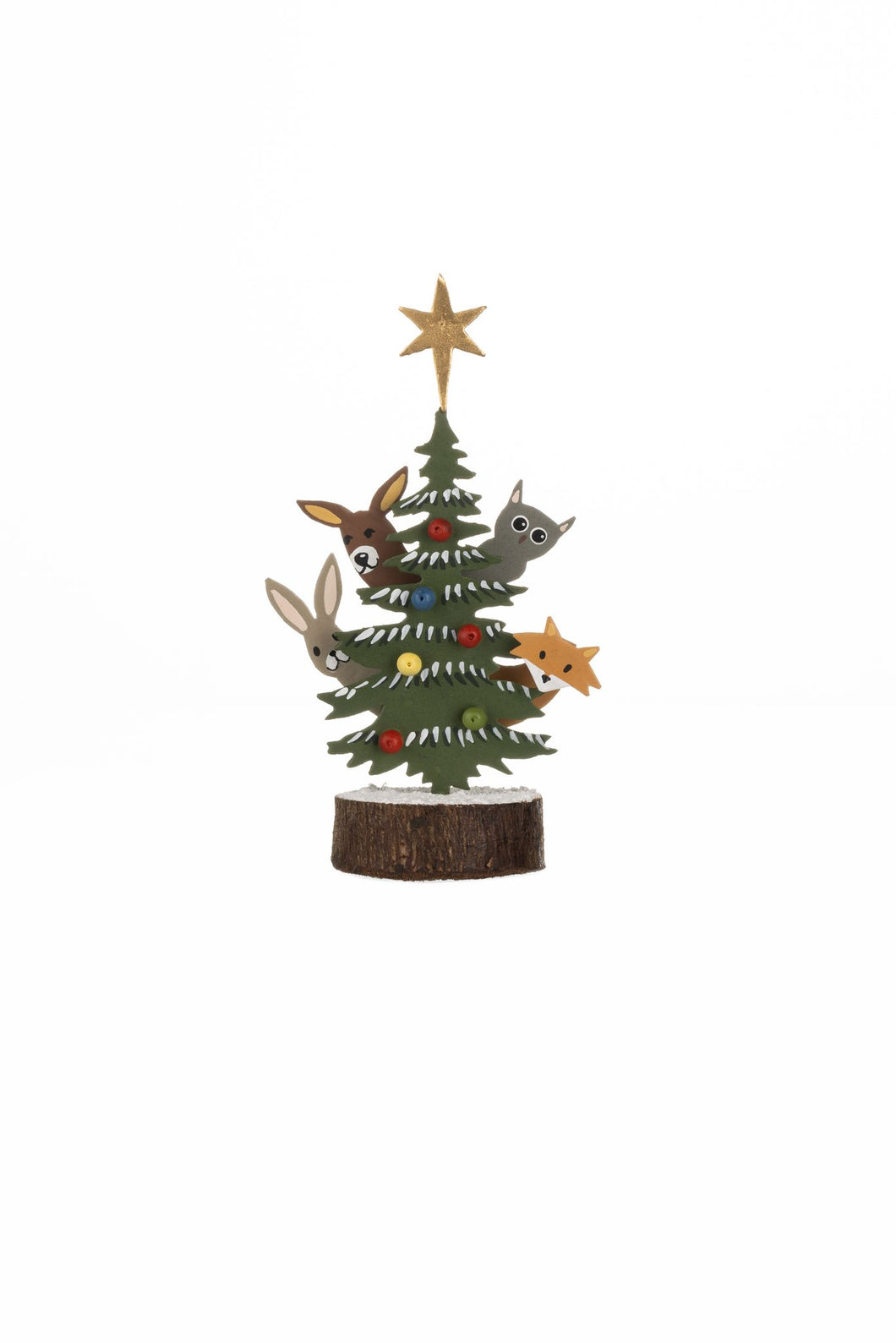 Peek-A-Boo Woodland Animal & Christmas Tree Decoration