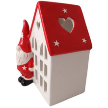 Load image into Gallery viewer, Candle Holder House with Santa
