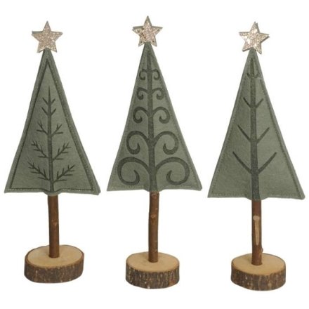 Set of 3 Green Christmas Trees