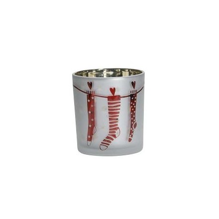 Stocking Design Tea Light Holder - Available in 2 sizes