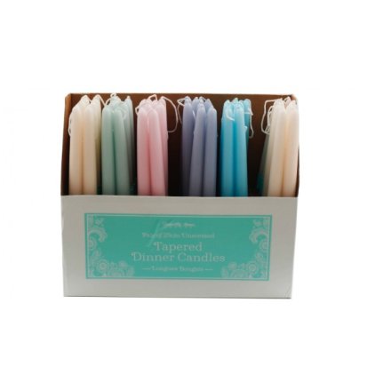 Pastel Taper Dinner Candles