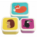 Load image into Gallery viewer, Set of 3 Rusty Fox &amp; Friends Snack Boxes
