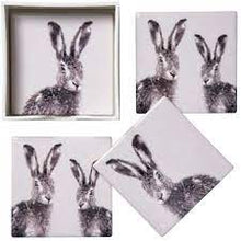 Load image into Gallery viewer, Hare Print Coaster Set

