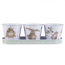 Load image into Gallery viewer, Country Animal Herb Pots &amp; Tray
