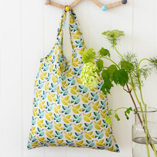 Assorted Recycled Shopper Bags: Vintage Apple, Vintage Ivy, Love Birds