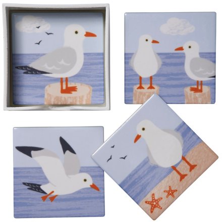 Ceramic Seagull Coasters