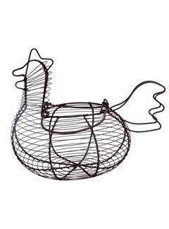 Wire Hen Shaped Egg Basket