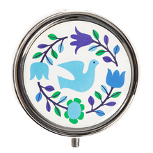Load image into Gallery viewer, Folk Doves Pill Box With Mirror
