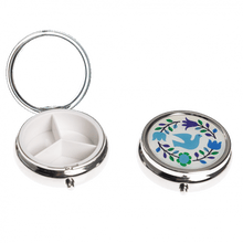 Load image into Gallery viewer, Folk Doves Pill Box With Mirror
