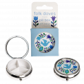Load image into Gallery viewer, Folk Doves Pill Box With Mirror
